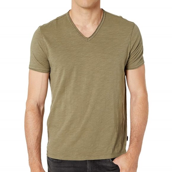 John Varvatos Star USA Men/'s Sage Green Short Sleeve Henley Shirt